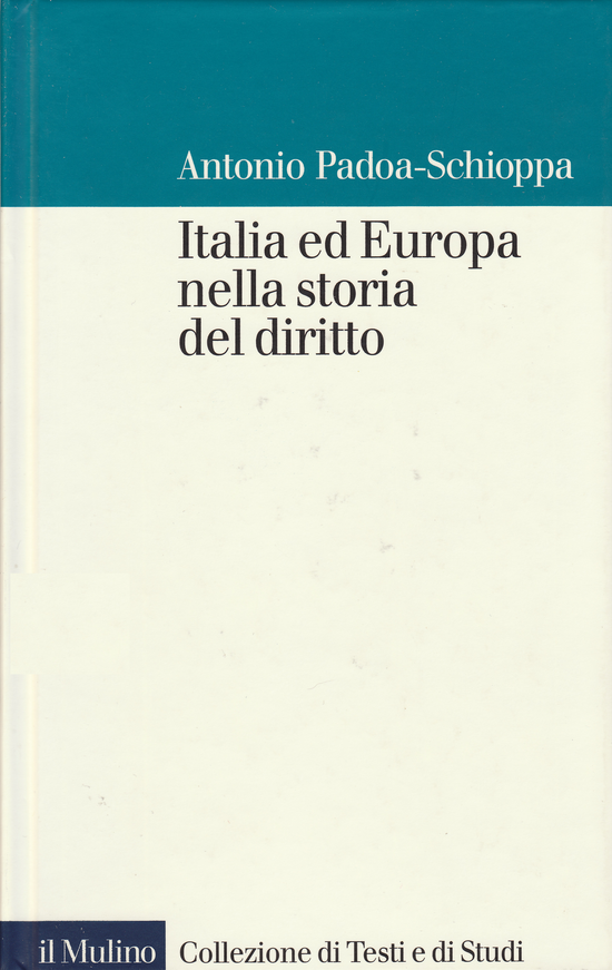 Copertina: Italia ed Europa nella storia del diritto