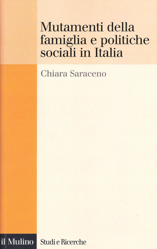 Copertina: Mutamenti della famiglia e politiche sociali in Italia